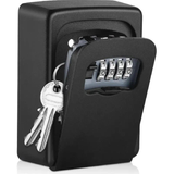 Darrahopens Home & Garden > Storage > Storage Boxes Household Wall-Mounted Key Box, Waterproof Secure Key Lockbox with Combination Lock, Large-Capacity Outdoor Key Safe for Storing Spare House Keys.BLACK