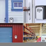 Darrahopens Home & Garden > Storage > Storage Boxes Household Wall-Mounted Key Box, Waterproof Secure Key Lockbox with Combination Lock, Large-Capacity Outdoor Key Safe for Storing Spare House Keys.grey