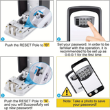 Darrahopens Home & Garden > Storage > Storage Boxes Household Wall-Mounted Key Box, Waterproof Secure Key Lockbox with Combination Lock, Large-Capacity Outdoor Key Safe for Storing Spare House Keys.grey