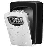 Darrahopens Home & Garden > Storage > Storage Boxes Household Wall-Mounted Key Box, Waterproof Secure Key Lockbox with Combination Lock, Large-Capacity Outdoor Key Safe for Storing Spare House Keys.grey