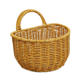 Darrahopens Home & Garden > Storage > Storage Boxes Imitation Rattan Woven Storage Basket Shelf Organizer Wash Rack for Home Decor - Small