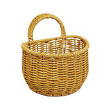 Darrahopens Home & Garden > Storage > Storage Boxes Imitation Rattan Woven Storage Basket Shelf Organizer Wash Rack for Home Decor - Small