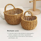 Darrahopens Home & Garden > Storage > Storage Boxes Imitation Rattan Woven Storage Basket Shelf Organizer Wash Rack for Home Decor - Small
