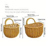 Darrahopens Home & Garden > Storage > Storage Boxes Imitation Rattan Woven Storage Basket Shelf Organizer Wash Rack for Home Decor - Small
