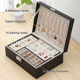 Darrahopens Home & Garden > Storage > Storage Boxes Jewelry Storage Box PU Leather Jewelry Box (Black)