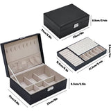 Darrahopens Home & Garden > Storage > Storage Boxes Jewelry Storage Box PU Leather Jewelry Box (Black)