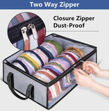 Darrahopens Home & Garden > Storage > Storage Boxes Large Capacity Foldable Hat Organizer Storage Box with Clear See-Through Window for Baseball Caps, Clothes, Toys, and Books, Underbed and Closet Container (Grey)