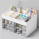 Darrahopens Home & Garden > Storage > Storage Boxes Large Capacity Pen Storage Box Desktop Organizer Multi-functional Stationery Box