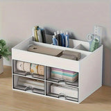 Darrahopens Home & Garden > Storage > Storage Boxes Large Capacity Pen Storage Box Desktop Organizer Multi-functional Stationery Box