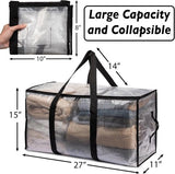 Darrahopens Home & Garden > Storage > Storage Boxes Large Moving Boxes & Storage Bags - Extra Large Moving Boxes with Backpack Straps, Zippers & Handles - Sturdy & Durable for Student Rooms - 4-Pack