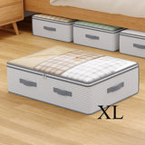 Darrahopens Home & Garden > Storage > Storage Boxes Large Storage Organizer Bag - Made from heavy-duty non-woven fabric with transparent windows, multi-layer clothing storage box suitable for wardrobes, under-bed, and travel. （L）