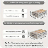 Darrahopens Home & Garden > Storage > Storage Boxes Large Storage Organizer Bag - Made from heavy-duty non-woven fabric with transparent windows, multi-layer clothing storage box suitable for wardrobes, under-bed, and travel. （L）