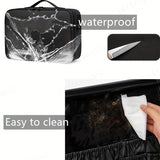 Darrahopens Home & Garden > Storage > Storage Boxes **Large Waterproof Makeup Organizer: Adjustable Dividers, Detachable Brush Holder, Multi-Compartment Design, Portable & Moisture-Resistant, Professional Cosmetic Storage Case**