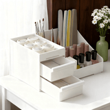 Darrahopens Home & Garden > Storage > Storage Boxes Milky white Multi-Compartment Large-Capacity Desktop Storage Box Keeps vanity tables and desks neat and organized—lipsticks, masks, makeup brushes all stored in one box. Easy access, seamlessly fits into various settings.