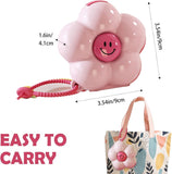 Darrahopens Home & Garden > Storage > Storage Boxes Mini Pill Box - Portable Jewelry Box - Flower-Shaped Storage Box - For storing small accessories - Suitable for boys and girls (Pink)