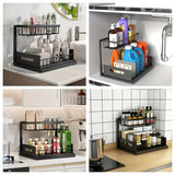 Darrahopens Home & Garden > Storage > Storage Boxes Not Designed for Design, But Designed for Life: Heavy-Duty Metal Frame Holds 50 lbs, Honeycomb Grid Prevents Water Accumulation, Non-Slip Upgraded Suction Cups for Stable Multi-Scenario Storage(Black)