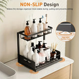 Darrahopens Home & Garden > Storage > Storage Boxes Not Designed for Design, But Designed for Life: Heavy-Duty Metal Frame Holds 50 lbs, Honeycomb Grid Prevents Water Accumulation, Non-Slip Upgraded Suction Cups for Stable Multi-Scenario Storage(Black)