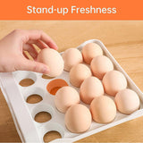 Darrahopens Home & Garden > Storage > Storage Boxes Plastic Double-Layer Egg Storage Box Food Grade Refrigerator Drawer Organizer