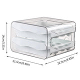 Darrahopens Home & Garden > Storage > Storage Boxes Plastic Double-Layer Egg Storage Box Food Grade Refrigerator Drawer Organizer
