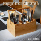 Darrahopens Home & Garden > Storage > Storage Boxes Portable Bamboo Storage Box Fruit Basket Organizer Multi Purpose Storage Basket