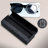 Darrahopens Home & Garden > Storage > Storage Boxes Premium Eyeglass Case - Retro Japanese Style - Sunglass Storage - Fashionable Geometric Pattern - Stylish Eyeglass Case - Durable and Shock-Resistant - Unisex - Black