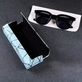 Darrahopens Home & Garden > Storage > Storage Boxes Premium Eyeglass Case - Retro Japanese Style - Sunglass Storage - Fashionable Geometric Pattern - Stylish Eyeglass Case - Durable and Shock-Resistant - Unisex - Blue
