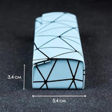 Darrahopens Home & Garden > Storage > Storage Boxes Premium Eyeglass Case - Retro Japanese Style - Sunglass Storage - Fashionable Geometric Pattern - Stylish Eyeglass Case - Durable and Shock-Resistant - Unisex - Blue