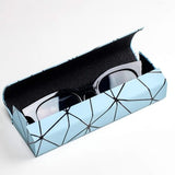Darrahopens Home & Garden > Storage > Storage Boxes Premium Eyeglass Case - Retro Japanese Style - Sunglass Storage - Fashionable Geometric Pattern - Stylish Eyeglass Case - Durable and Shock-Resistant - Unisex - Blue