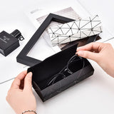 Darrahopens Home & Garden > Storage > Storage Boxes Premium Eyeglass Case - Retro Japanese Style - Sunglass Storage - Fashionable Geometric Pattern - Stylish Eyeglass Case - Durable and Shock-Resistant - Unisex - White