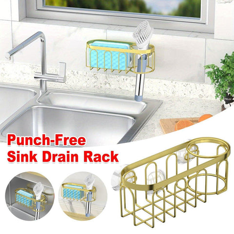 Darrahopens Home & Garden > Storage > Storage Boxes Punch Free Kitchen Sponge Brush Drain Rack Utensil Holder Suction Sink Storage
