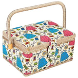 Darrahopens Home & Garden > Storage > Storage Boxes Sewing Kit Organizer, 3 Colors, Storage Box with Removable Tray, Pincushion, and Inner Pocket for Home Craft Tools