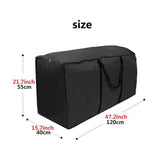 Storage Bag for Garden Furniture Cushions and Pillows, 210D Oxford Waterproof, 120 x 40 x 55 cm