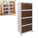 Darrahopens Home & Garden > Storage > Storage Boxes Storage Bins with Lid Stackable Plastic Box Organizer House Organizing Container for Living Room Bedroom 4 Layer In Australia - Darrahopens