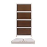 Darrahopens Home & Garden > Storage > Storage Boxes Storage Bins with Lid Stackable Plastic Box Organizer House Organizing Container for Living Room Bedroom 4 Layer In Australia - Darrahopens