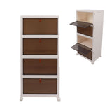 Darrahopens Home & Garden > Storage > Storage Boxes Storage Bins with Lid Stackable Plastic Box Organizer House Organizing Container for Living Room Bedroom 4 Layer In Australia - Darrahopens