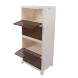 Darrahopens Home & Garden > Storage > Storage Boxes Storage Bins with Lid Stackable Plastic Box Organizer House Organizing Container for Living Room Bedroom 4 Layer In Australia - Darrahopens