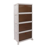 Darrahopens Home & Garden > Storage > Storage Boxes Storage Bins with Lid Stackable Plastic Box Organizer House Organizing Container for Living Room Bedroom 4 Layer In Australia - Darrahopens