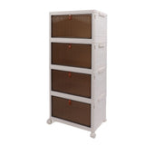 Darrahopens Home & Garden > Storage > Storage Boxes Storage Bins with Lid Stackable Plastic Box Organizer House Organizing Container for Living Room Bedroom 4 Layer In Australia - Darrahopens