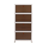 Darrahopens Home & Garden > Storage > Storage Boxes Storage Bins with Lid Stackable Plastic Box Organizer House Organizing Container for Living Room Bedroom 4 Layer In Australia - Darrahopens