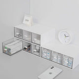 Darrahopens Home & Garden > Storage > Storage Boxes Storage Box 3Drawers DIY Desktop Plastic Transparent Coffee Sugar Jewelry Box