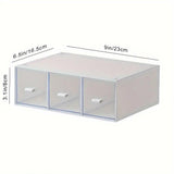 Darrahopens Home & Garden > Storage > Storage Boxes Storage Box 3Drawers DIY Desktop Plastic Transparent Coffee Sugar Jewelry Box