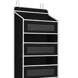 Darrahopens Home & Garden > Storage > Storage Boxes Storage Marvel in Black & Gray — 3-Tier Over-the-Door Organizer with 3 Large Pockets. Sturdy and Anti-Tip Design for Strong Load-Bearing. A Neat Solution for Bedroom, Bathroom & Storage Room.(GREY))