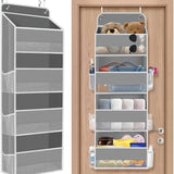 Darrahopens Home & Garden > Storage > Storage Boxes Storage Marvel in Black & Gray — 3-Tier Over-the-Door Organizer with 3 Large Pockets. Sturdy and Anti-Tip Design for Strong Load-Bearing. A Neat Solution for Bedroom, Bathroom & Storage Room.(GREY))