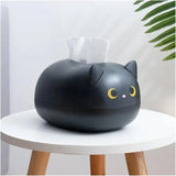 Darrahopens Home & Garden > Storage > Storage Boxes Tissue Box - Tissue Box Organizer with Cat Print - Napkin Holder for the Living Room - Tissue Box for the Kitchen - Toilet Paper Holder for the Bathroom (Black，22*16*13cm)