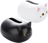 Darrahopens Home & Garden > Storage > Storage Boxes Tissue Box - Tissue Box Organizer with Cat Print - Napkin Holder for the Living Room - Tissue Box for the Kitchen - Toilet Paper Holder for the Bathroom (Black，22*16*13cm)