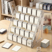 Darrahopens Home & Garden > Storage > Storage Boxes Trading Card Display Stand, 5-Tier Clear Plastic Graded Card Display, Vertical Graded Shelf for Sports, Baseball, Basketball & Gaming Cards In Australia - Darrahopens