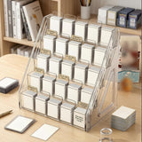 Darrahopens Home & Garden > Storage > Storage Boxes Trading Card Display Stand, 5-Tier Clear Plastic Graded Card Display, Vertical Graded Shelf for Sports, Baseball, Basketball & Gaming Cards In Australia - Darrahopens