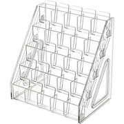 Darrahopens Home & Garden > Storage > Storage Boxes Trading Card Display Stand, 5-Tier Clear Plastic Graded Card Display, Vertical Graded Shelf for Sports, Baseball, Basketball & Gaming Cards In Australia - Darrahopens