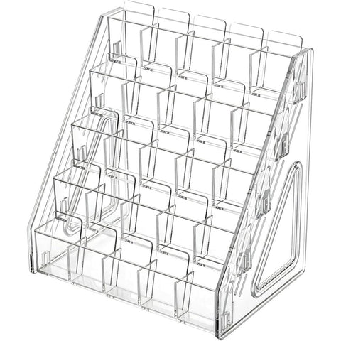 Darrahopens Home & Garden > Storage > Storage Boxes Trading Card Display Stand, 5-Tier Clear Plastic Graded Card Display, Vertical Graded Shelf for Sports, Baseball, Basketball & Gaming Cards In Australia - Darrahopens