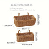 Darrahopens Home & Garden > Storage > Storage Boxes Wall-Mounted Rattan Style Hanging Storage Basket Kitchen Vegetable Fruit Basket - Large